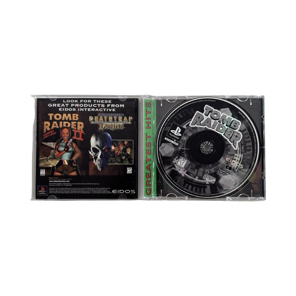 Tomb Raider Sony PlayStation 1 PS1 Greatest Hits Lara Croft 1996 Eidos - Picture 3 of 4